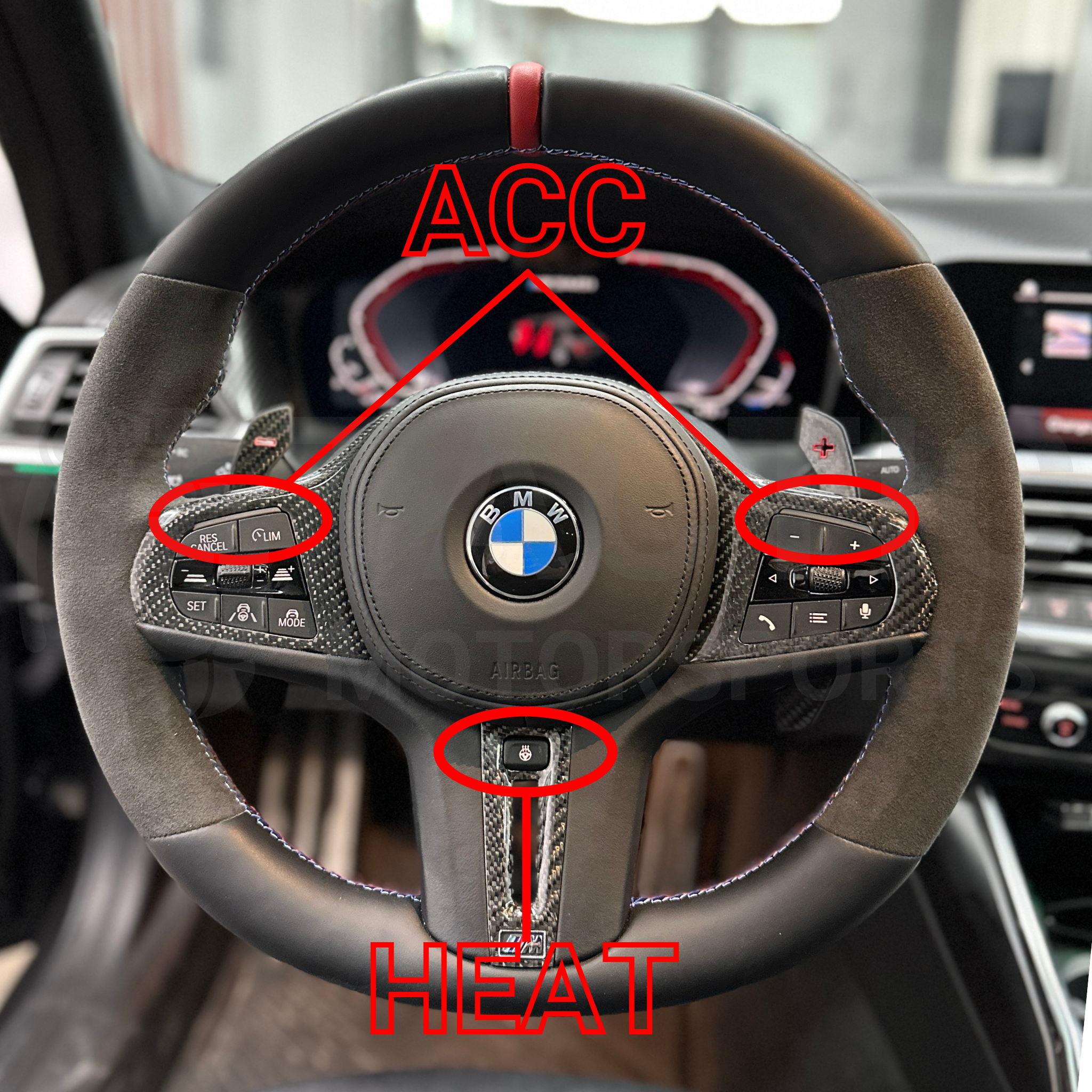 M Sport Real Carbon Fiber Steering Wheel Trim (Full Replacement) - G Series